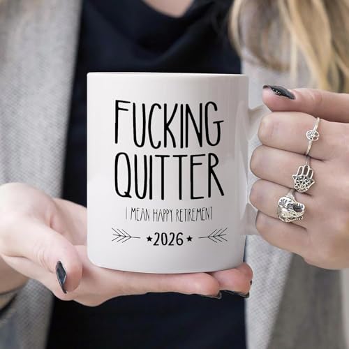 Funny Retirement Mug 2026 Coffee Cup Humorous Gift for Men Women