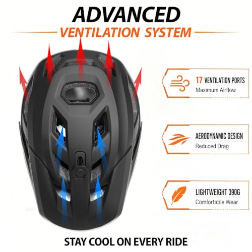 KINGBIKE NTA-8776 Mountain Bike Helmet Matte Black Medium Certified Safe