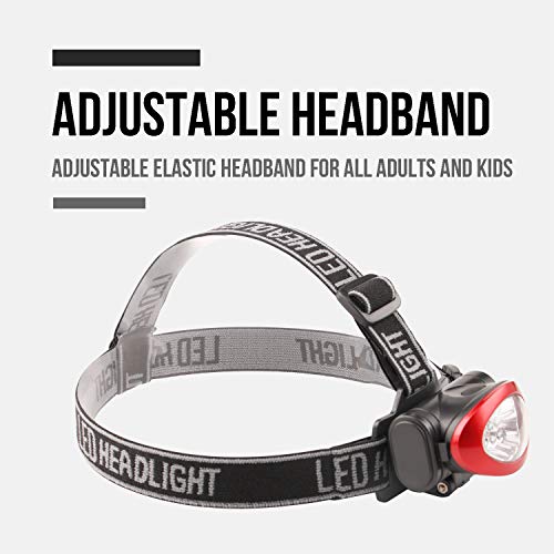 LED Headlamp 10 Pack - 12 LED Portable Headlight with 3 Modes for Camping Running Hiking