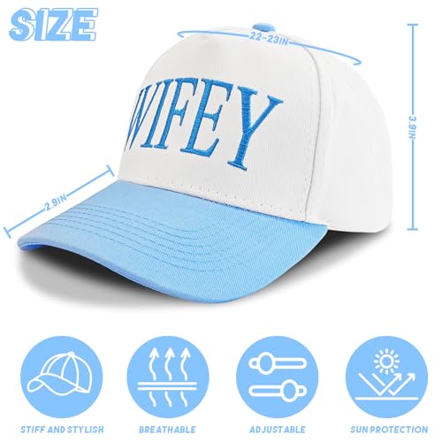Hubby and Wifey Gifts Hat for Bridal Shower Gifts, Adjustable Couples Hat for Wedding Honeymoon Anniversary for Newlyweds