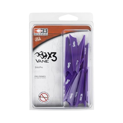 Bohning X3 Vane, 2.25", Purple, 36pk