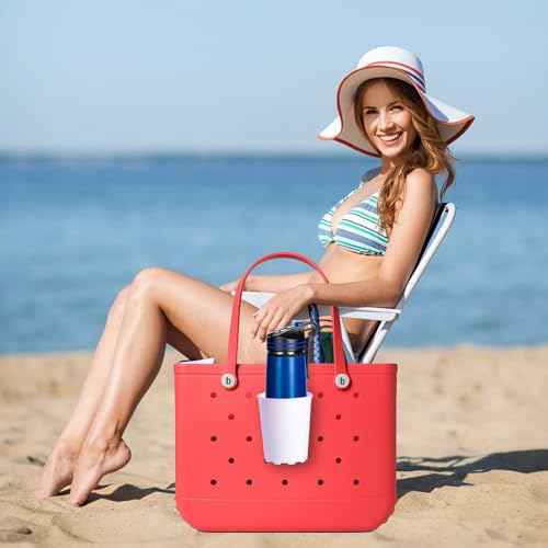 AIERSA Cup Holder for Bogg Bag,Beach Bag Drink Holder Attachment, Water Bottle Holder for Bogg Bag Accessories