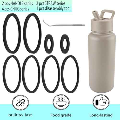 (8 Pack) ubber Seal Replacement for Simple Modern Summit Collection Water Bottle,Seal Gasket Compatible with Simple Modern Summit Collection 18in/22in/32in/40in Leak Proof Insulated Tumbler
