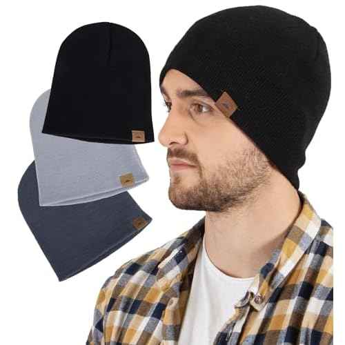 Tough Headwear Daily Knit Beanie Hat - Thermal Warmth Winter Hat - Breathable, Stretch Fit Beanie for Women & Men