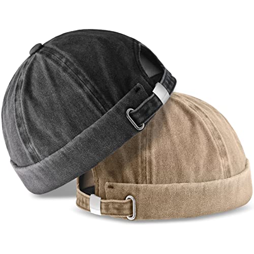 Mens Brimless Satinior Retro Docker Cap - Medium Multicolor