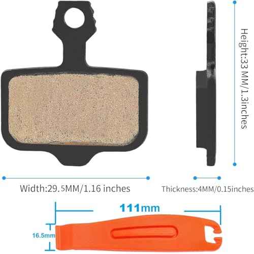 Bike Brake Pads with Installation Tool, High-Performance Brake Pads, Disc Brake Pads & Spring (Semi-Metallic&Resin) for Mountain Bike Disc Brakes