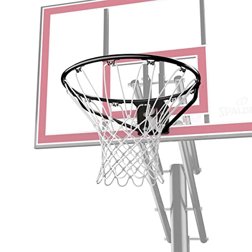 Spalding Regulation Size 18" Steel Basketball Rim with Net Included | Choose from Fixed or Breakaway | Replacement Rim for Indoor or Outdoor Hoop
