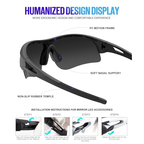 Polarized Sunglasses-Men-Women Running Sunglasses: Sports Sunglasses Mens Polarized Sun Glasses Cycling Fishing