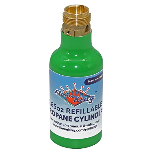 Refillable 1/4-Lb Propane Cylinder Tank - Portable & Reusable with Safety Valve - Variation: 1/4LB Tank 1-PK