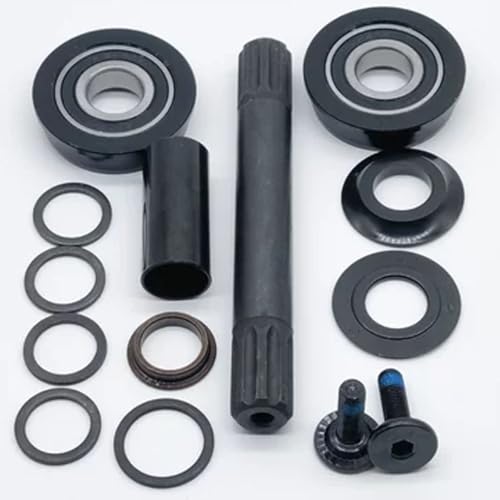 Bicycle Bottom Bracket Set 19mm American 8T Cr-Mo Axle for Bike Replacement