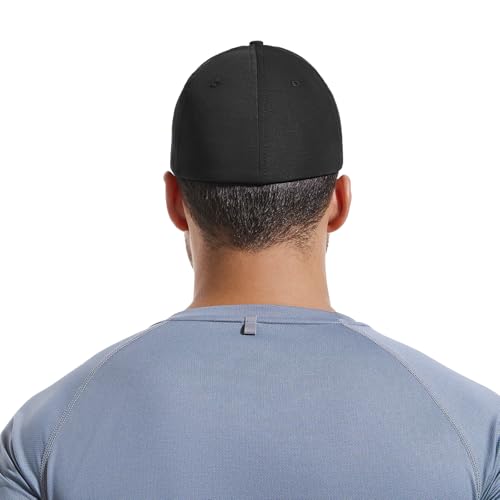 6 Panel Stretch Full Closed Baseball Caps Men's Blank Fitted Cap Curved Brim Elastic Closed Back Hat Q2426