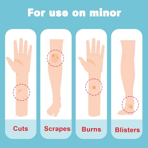 Advanced Fast Healing Hydrocolloid Gel Bandages, Adhesive Wound Care Pads, 0.83 x 1.65 in, 50 Count