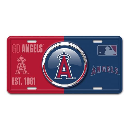 FANMATS 43222 Los Angeles Angels Embossed Metal License Plate