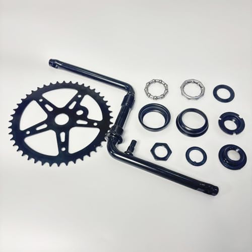 Bike Crank Set 44T 165mm Bottom Pedal Kit for 26" Bikes Black