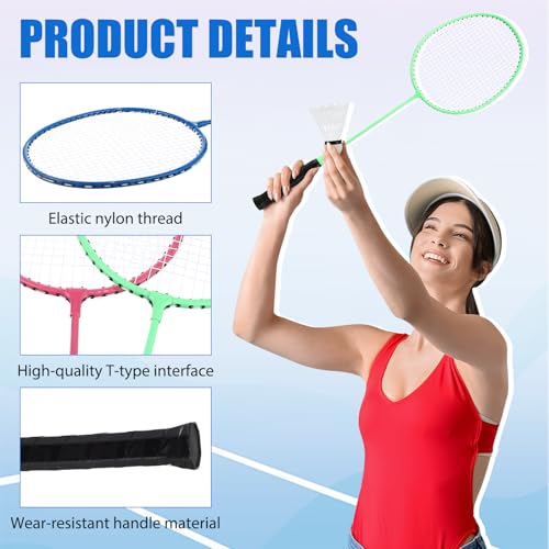 Woanger Badminton Racket Set with Shuttlecocks - Casual Colors / 10
