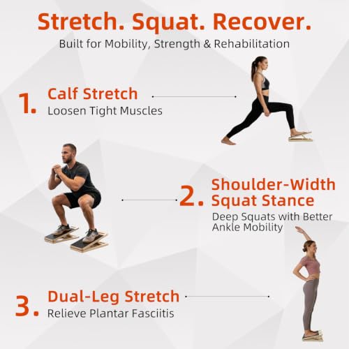 Slant Board for Exercise and Physical Therapy - Split Calf Stretcher