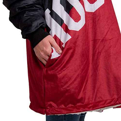 FOCO NCAA Reversible Oversized Sherpa Hoodie Sweatshirt Hoodeez