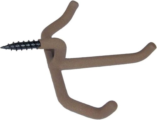 HME Triple-Prolong Rubber-Coated Steel Accessory Hunting Hook Quiet no Slip Use Easily Screws into Tree