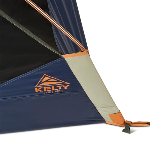 Kelty Late Start 1P Backpacking Tent – Lightweight Solo Camping Tent Shelter with Quickcorners, Aluminum Poles, Waterproof Poly Fly, Updated for 2024 (1 Person)