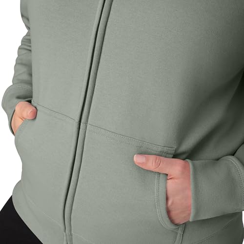 Hanes Women's EcoSmart Fleece Quarter Zip Pullover - Stonewashed Green, Medium
