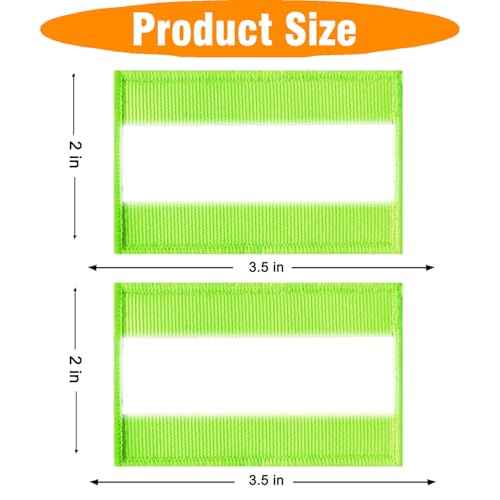 2pcs Reflective Safety Patches Hook and Loop Reflective Patch for Night Sports, Labor Wear, Rain Jackets, Hikers, Dog Vest, Firefighter Rescue Police£¨Strip-Shaped, Green£©