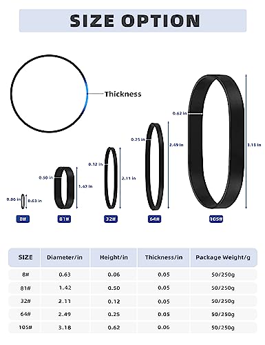 Bluewing Tactical Rubber Bands for Fishing - Size 64#, 50g Pack, Versatile Bait Rigging