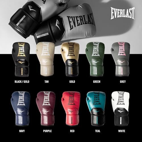 Everlast Elite 2 Boxing Gloves - Red 16 oz - Superior Support & Impact Protection