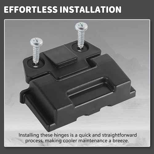(2 Pack) Coolers Hinge for Igloo 25, 52, 72 Qt BMX Coolers Latch Replacement Parts, Cooler Hinges with Screws for Igloo Cooler Replacement Hinges