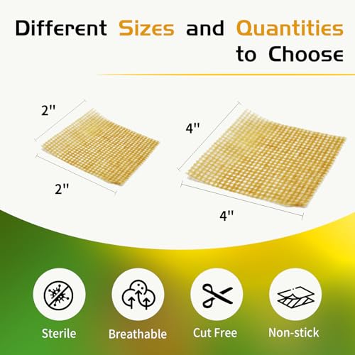 Manuka Honey Gauze Dressing 6 Pack for Wound Care, 4x4 Inch