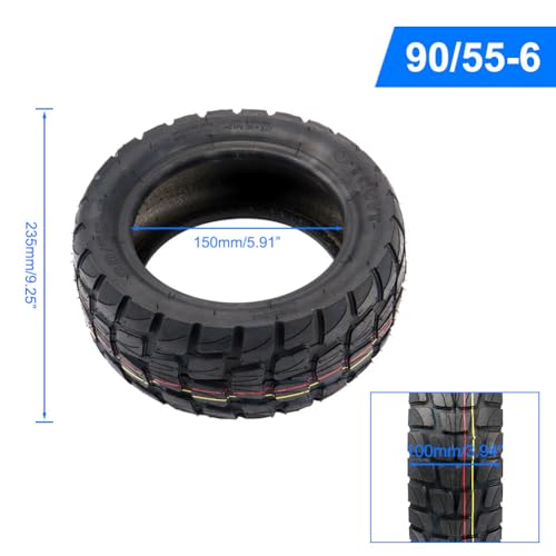 90/55-6 Off-Road Scooter Tire 10 Inch Tubeless Rubber for Electric & Motorcycle