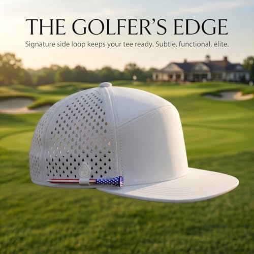 X-Large-XX-Large UVCoolix Cooling Sweatband Flat Bill Golf Cap White Sun Protection