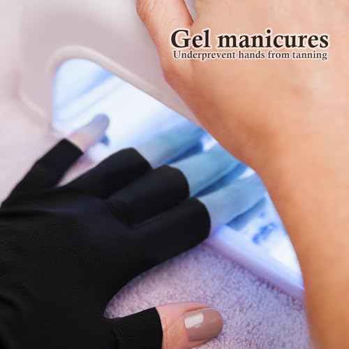 Medsuo UV Gloves for Gel Nails Professional UPF50+ UV Protection Gloves for Driving Cycling Fishing Running