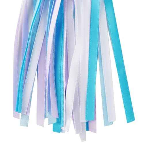 Umatoll 1 Pair(2pcs) Kid's Bike Streamers, Colorful Bicycle Tassels Ribbon for Girls Boys, Balance Bike Scooter Handlebar Accessories