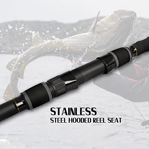 Fiblink 12' 3-Piece Surf Fishing Rod - Portable Saltwater Casting Rod