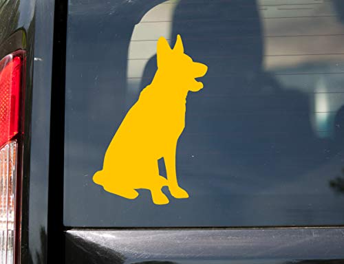 German Shepherd Vinyl Decal - Dog Puppy GSD Alsatian Wolf Canine - 3.5x5 Inches Black