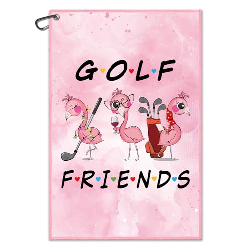 Pink Golf Towel for Men Women - Funny Printed Pink Golf Friend Gift - Variation Pink7