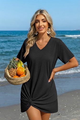 Ekouaer Women's Black Coverup Swimsuit XL - Summer Swimwear Bathing Suit