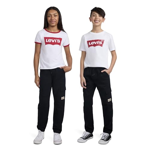 Kids Cargo Jogger Pants Large Black - Unisex Children's Activewear