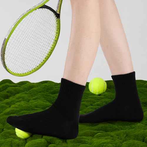 Heatuff Womens Ankle Quarter Socks Cotton Striped Athletic Casual Mini Crew Socks for Women (5 Pairs)