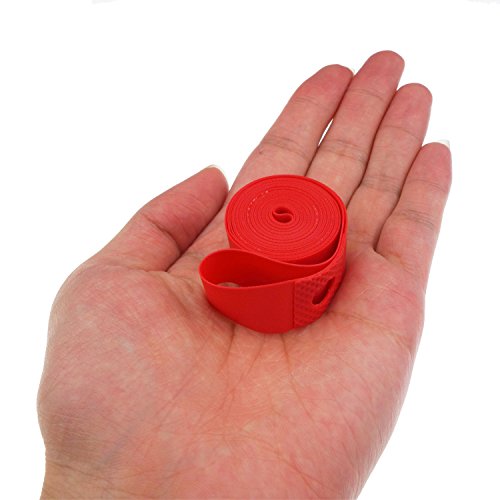 26 Inch Bicycle Rim Tape - 8 Pack Red Rim Strips for 700C Wheels