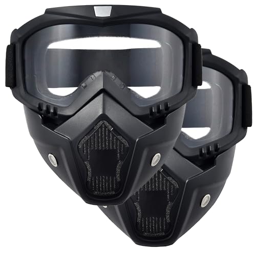 Paintball Mask Anti Fog,Airsoft Mask Full Face,Tactical Mask, Motorcycle Helmet Goggles with Removable Face Mask for Men Women