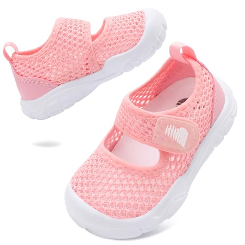 Toddler Water Shoes Infant Baby Swim Shoes Barefoot Sandals Pink 3.5-4