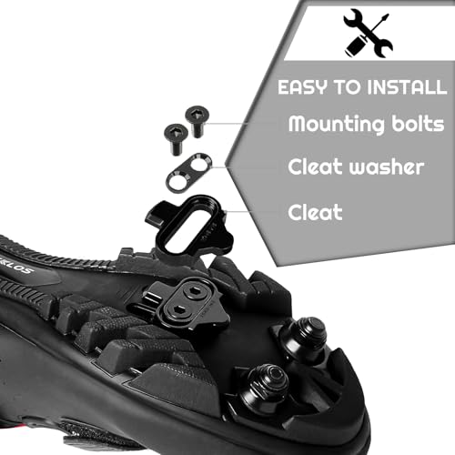 BUCKLOS SPD Pedals PD-M680 Mountain Bike Clip in SPD Flat Combo Dual Sided Pedals - Road Bike MTB Clipless Sealed Bearing Bicycle Clips Pedal Compatible with Shimano SPD Cleats (Black¡¦
