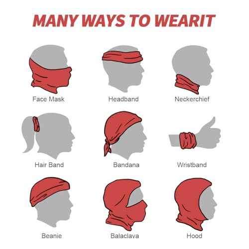 Bandana Seamless Neck Gaiter Headwrap Balaclava Headband Headwear for Men and Women