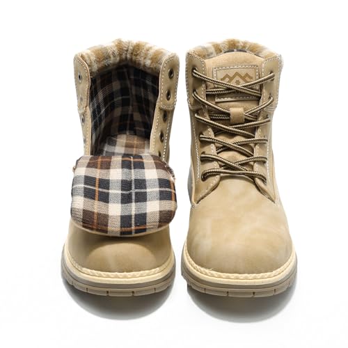 Women's Waterproof Hiking Snow Boots - Light Brown, Size 9