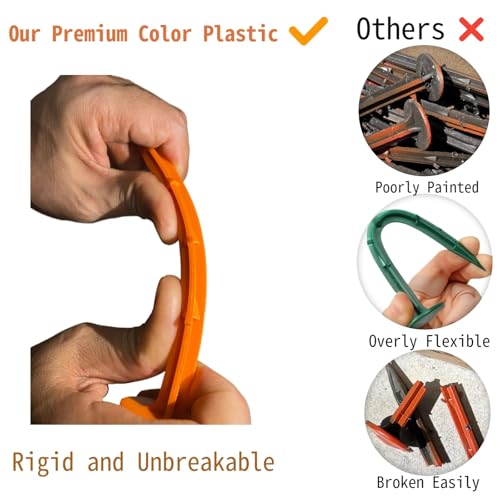 Property Line Markers - Plastic Survey Stakes 20 Pcs, Durable Orange Ground Markers
