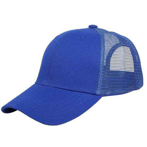 Falari Trucker Hat Baseball Cap Structured Plain Design 6 Panel, Adjustable Size