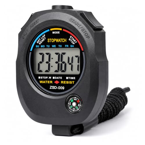 2 Pack Digital Sports Stopwatch Timer for Running Swimming & Coaching