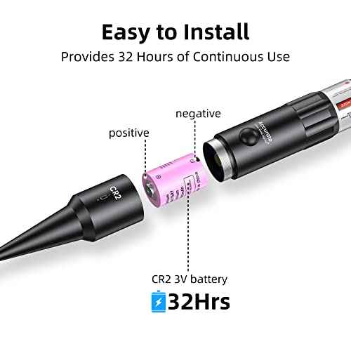 EZshoot Bore Sight Kit Bright Green or Red Dot BoreSighter with Big Button Switch for .17 to 12GA Caliber