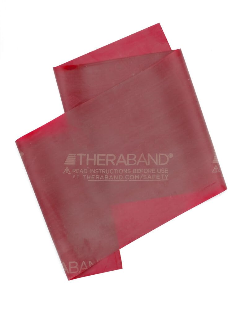THERABAND Resistance Bands, 5 Foot, 15 Count Professional Latex Elastic Bands For Upper & Lower Body Exercise, Physical Therapy, Pilates, At-Home Workouts, & Rehab, Heavy Green, Intermediate, Level 3